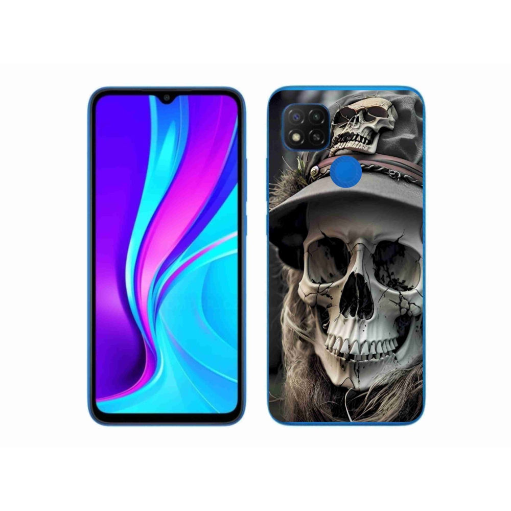 Gélový kryt mmCase na Xiaomi Redmi 9C - temná lebka