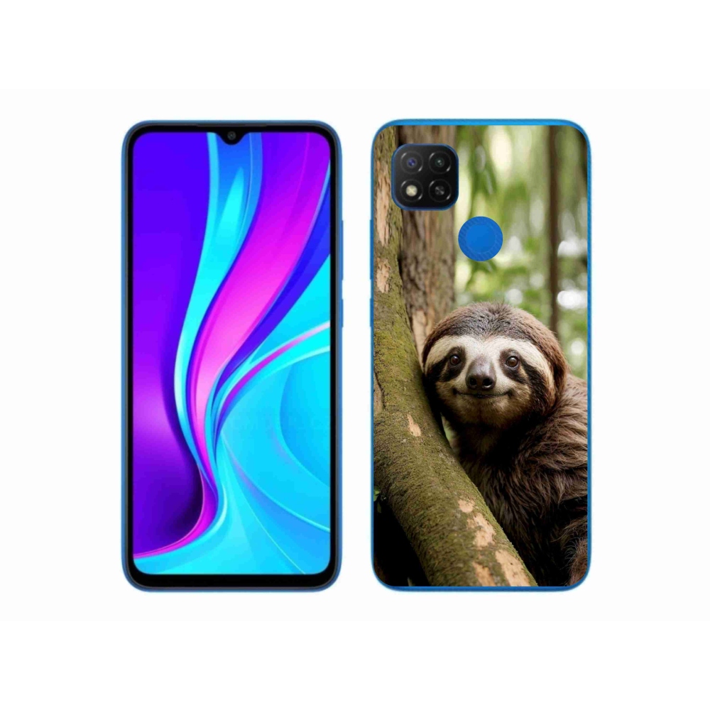 Gélový kryt mmCase na Xiaomi Redmi 9C - usmievavý leňochod