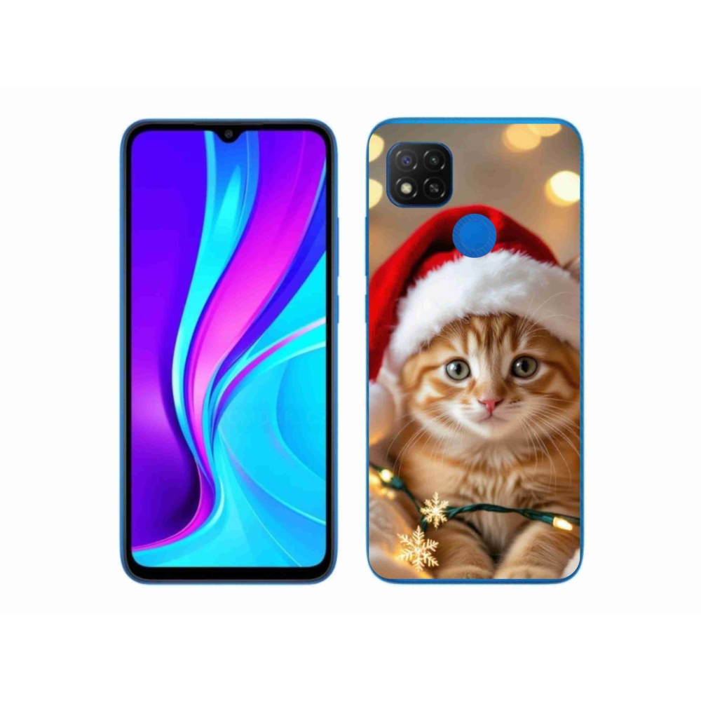 Gélový kryt mmCase na Xiaomi Redmi 9C - vianočné mačiatko