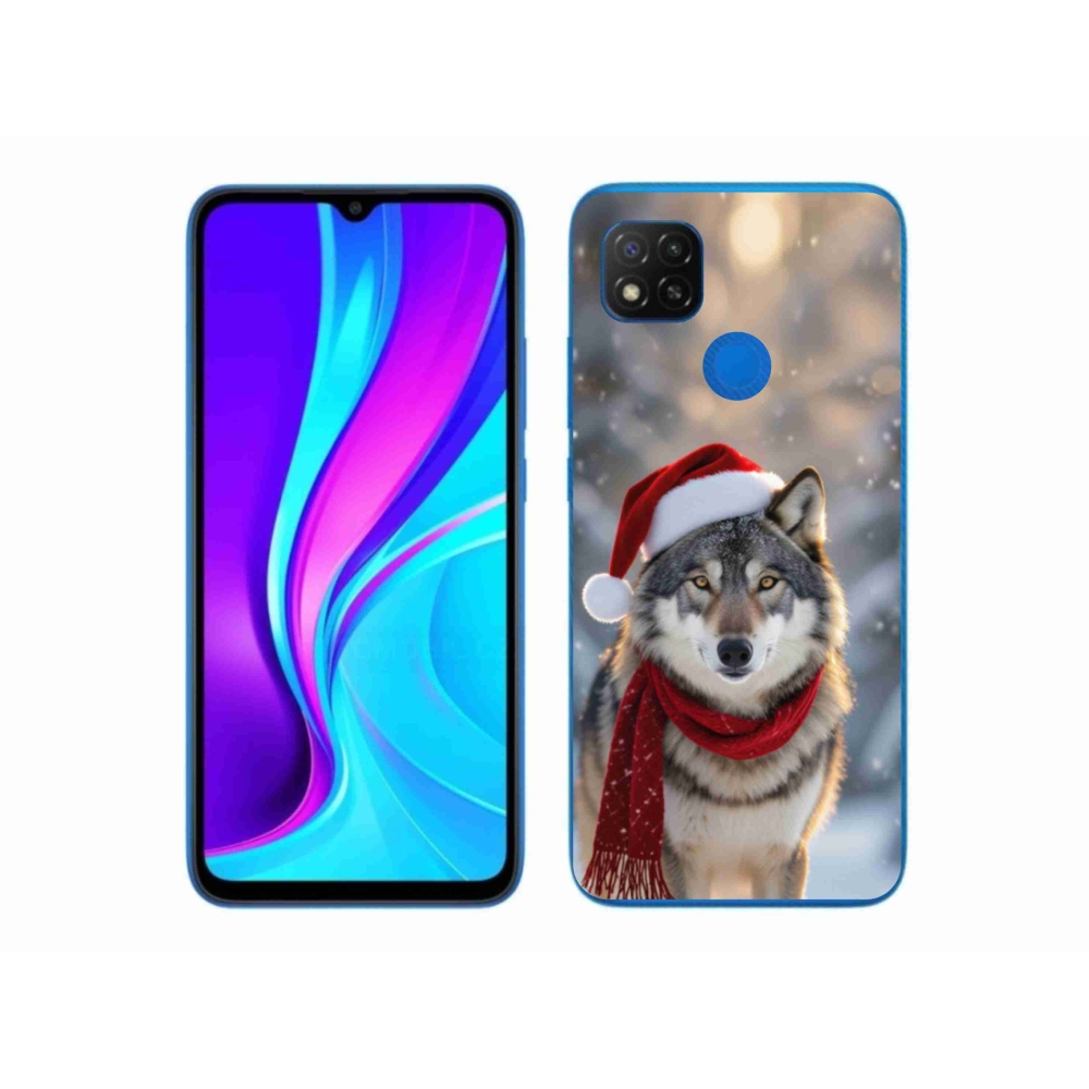 Gélový kryt mmCase na Xiaomi Redmi 9C - vianočný vlk