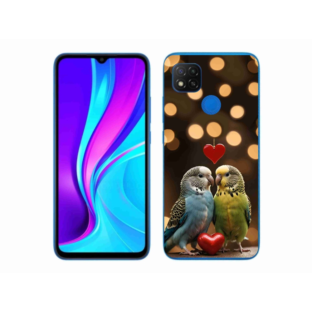 Gélový kryt mmCase na Xiaomi Redmi 9C - zamilovaní papagáje