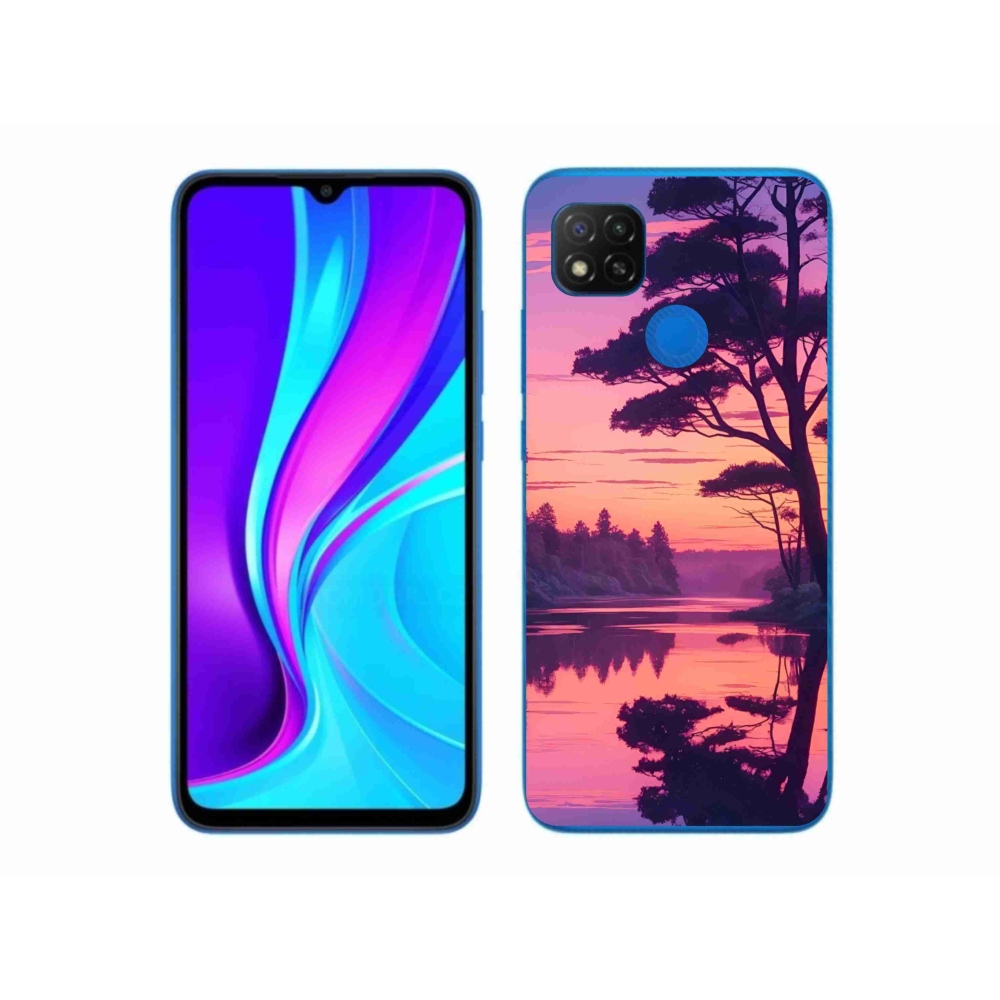 Gélový kryt mmCase na Xiaomi Redmi 9C - západ slnka nad jazerom