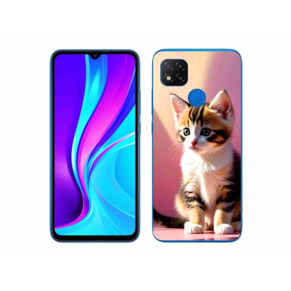 Gélový kryt mmCase na Xiaomi Redmi 9C - zvedavé mačiatko 2