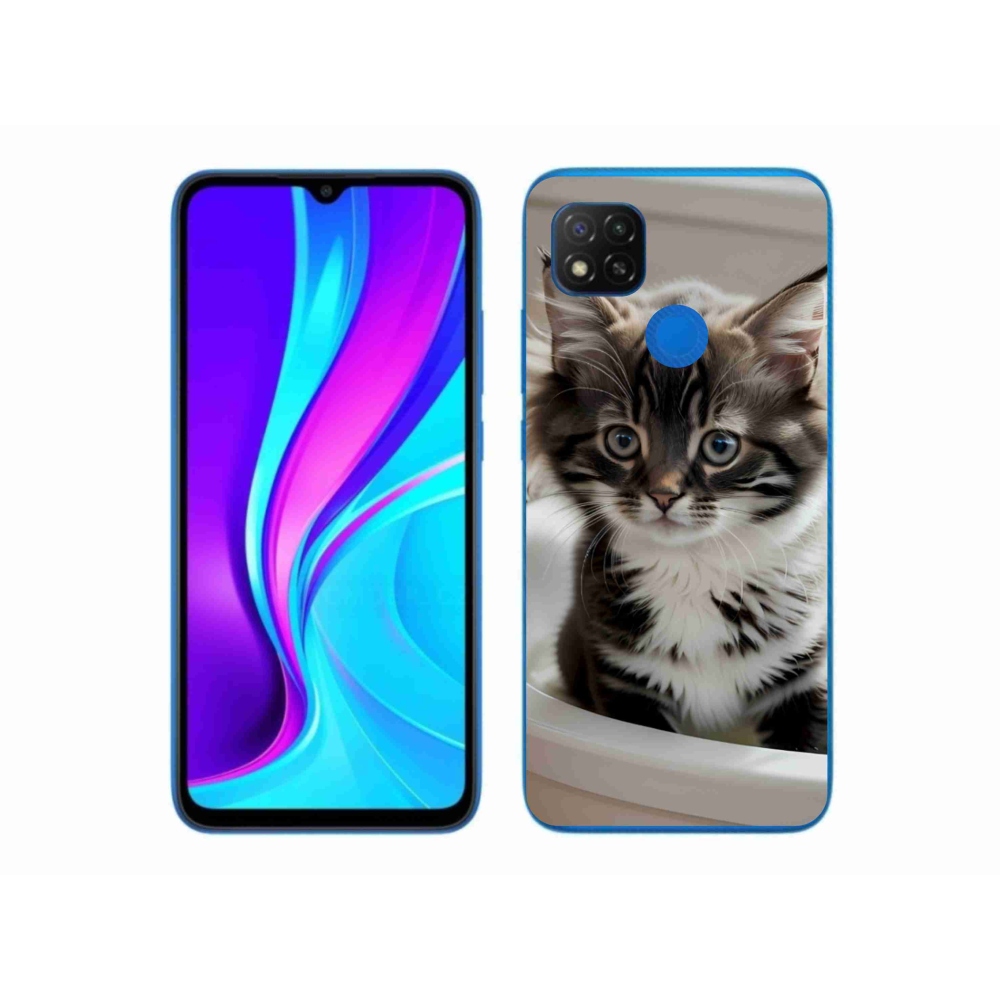 Gélový kryt mmCase na Xiaomi Redmi 9C - zvedavé mačiatko