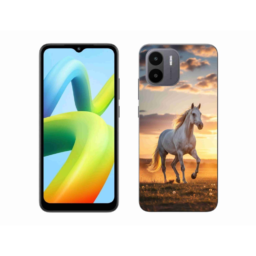 Gélový kryt mmCase na Xiaomi Redmi A1 4G - bežiaci biely kôň 2