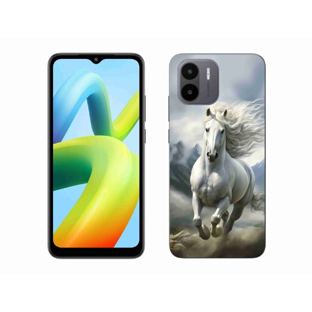 Gélový kryt mmCase na Xiaomi Redmi A1 4G - bežiaci biely kôň 3