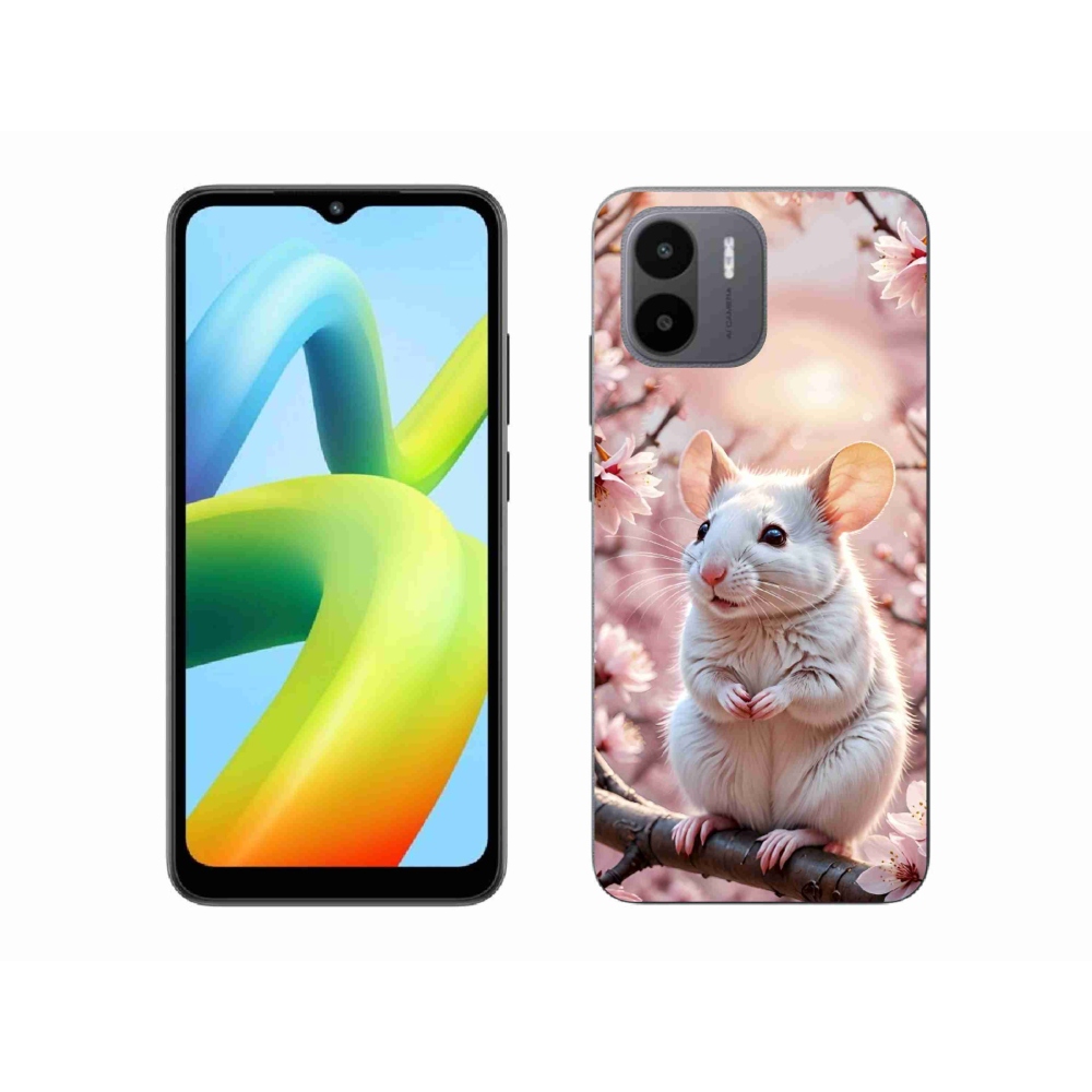 Gélový kryt mmCase na Xiaomi Redmi A1 4G - biela myš na vetve