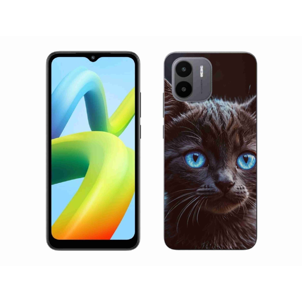 Gélový kryt mmCase na Xiaomi Redmi A1 4G - čierne mačiatko 2