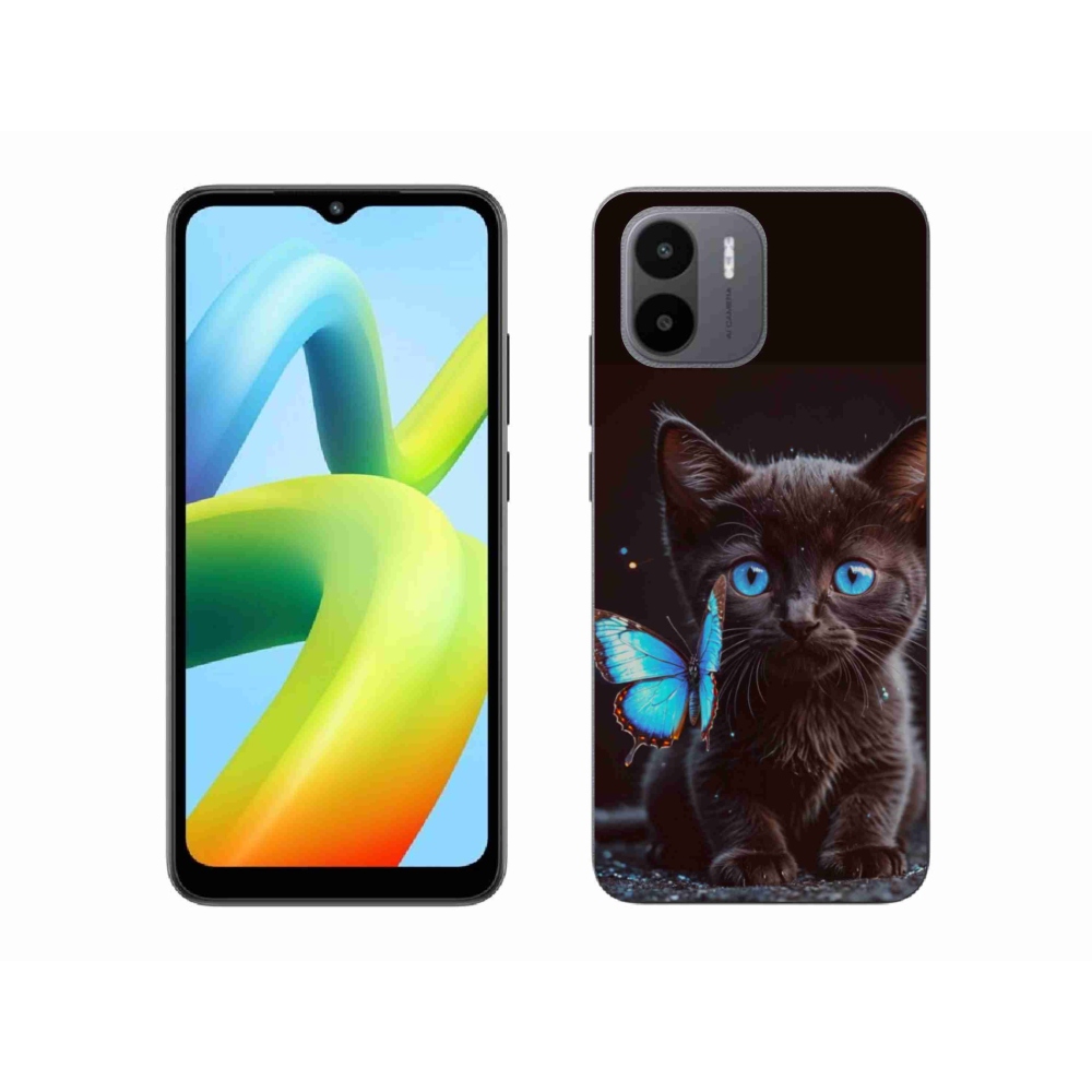 Gélový kryt mmCase na Xiaomi Redmi A1 4G - čierne mačiatko 3