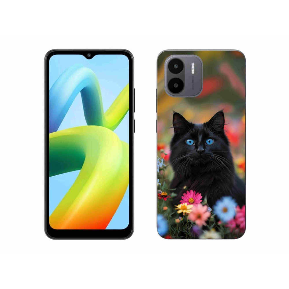 Gélový kryt mmCase na Xiaomi Redmi A1 4G - čierne mačiatko 4
