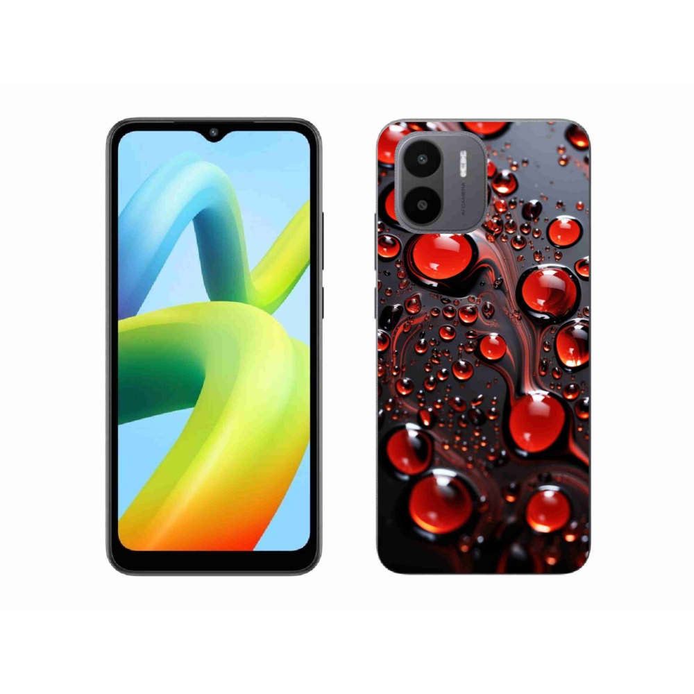 Gélový kryt mmCase na Xiaomi Redmi A1 4G - červené kvapky 2