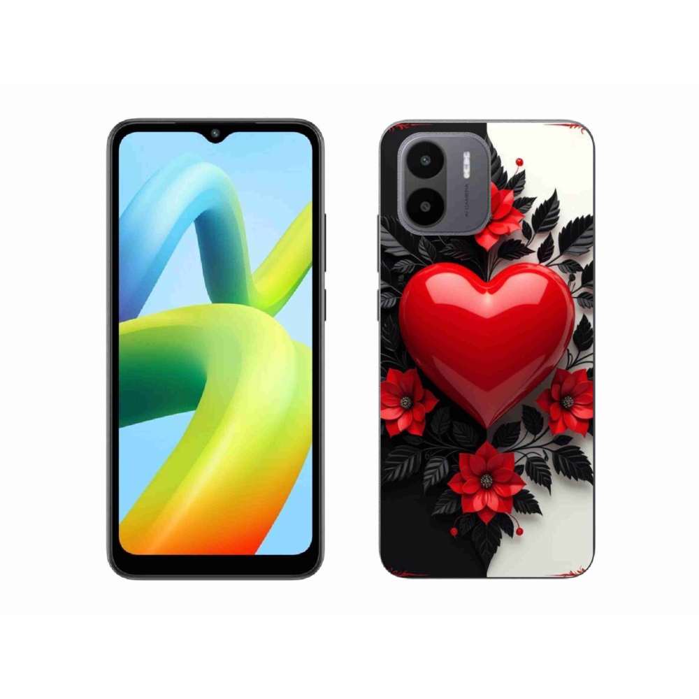 Gélový kryt mmCase na Xiaomi Redmi A1 4G - červené srdce