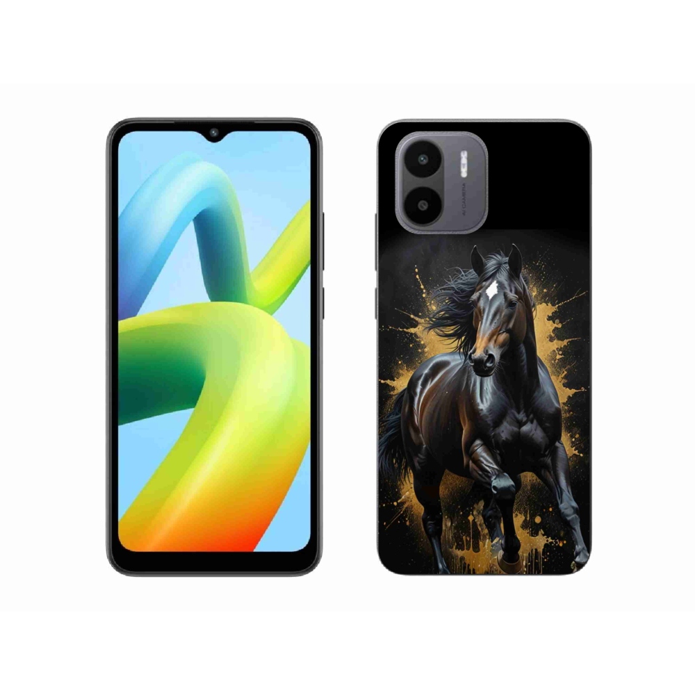 Gélový kryt mmCase na Xiaomi Redmi A1 4G - elegantný čierny žrebec