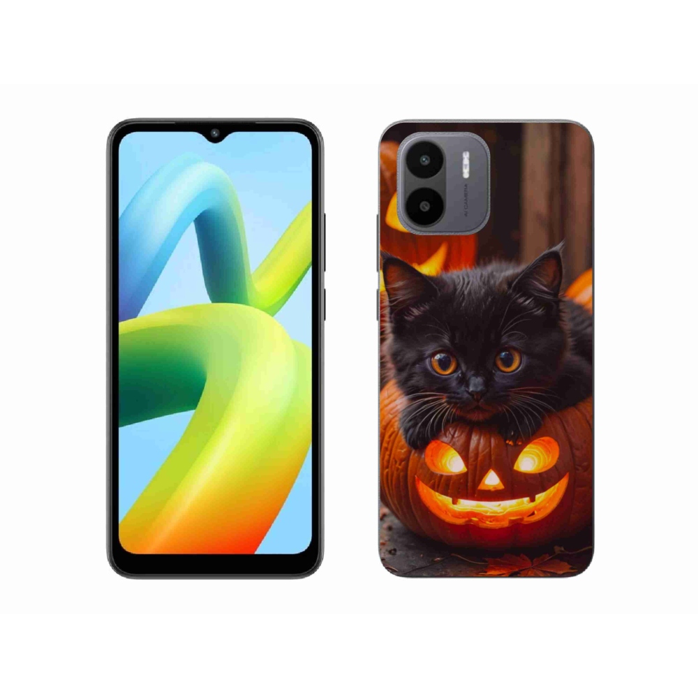 Gélový kryt mmCase na Xiaomi Redmi A1 4G - mačiatko a tekvica