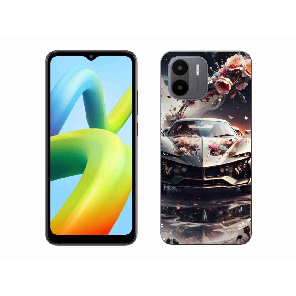 Gélový kryt mmCase na Xiaomi Redmi A1 4G - kvetinový športový automobil