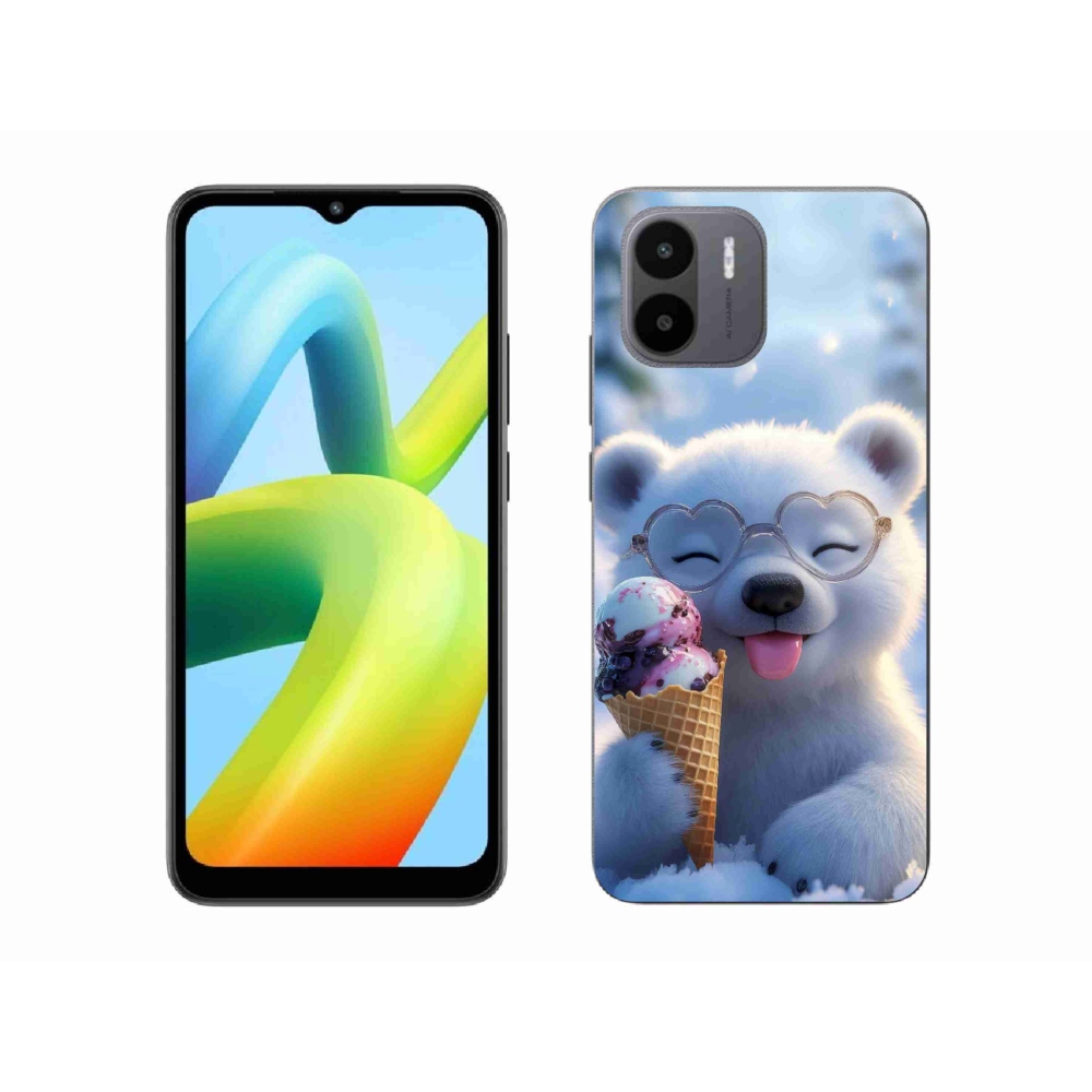 Gélový kryt mmCase na Xiaomi Redmi A1 4G - medvedík so zmrzlinou