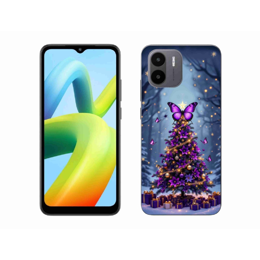 Gélový kryt mmCase na Xiaomi Redmi A1 4G - motýlí vianočný stromček