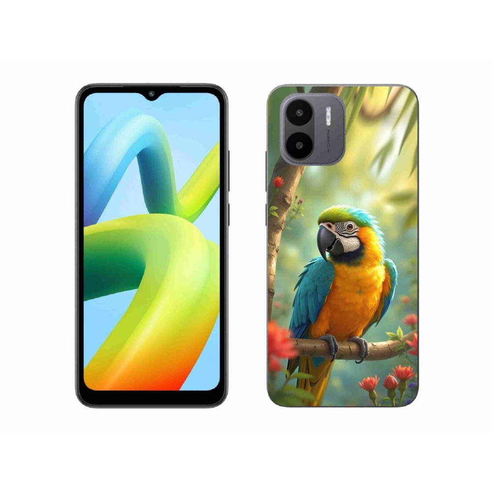 Gélový kryt mmCase na Xiaomi Redmi A1 4G - papagáj ara modrožltá