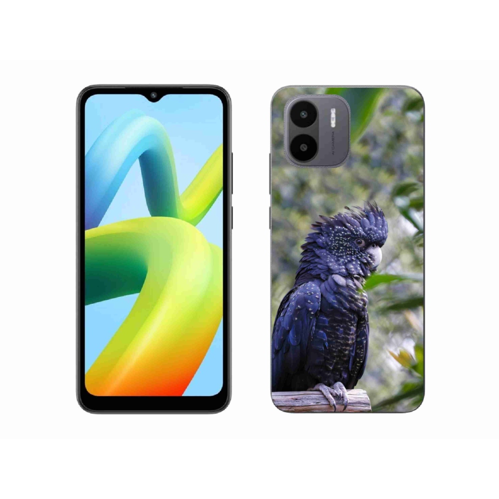 Gélový kryt mmCase na Xiaomi Redmi A1 4G - papagáj kakadu čierny
