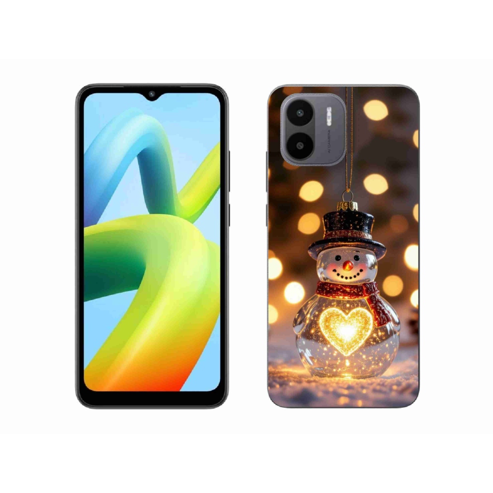 Gélový kryt mmCase na Xiaomi Redmi A1 4G - svietiaci vianočný snehuliak
