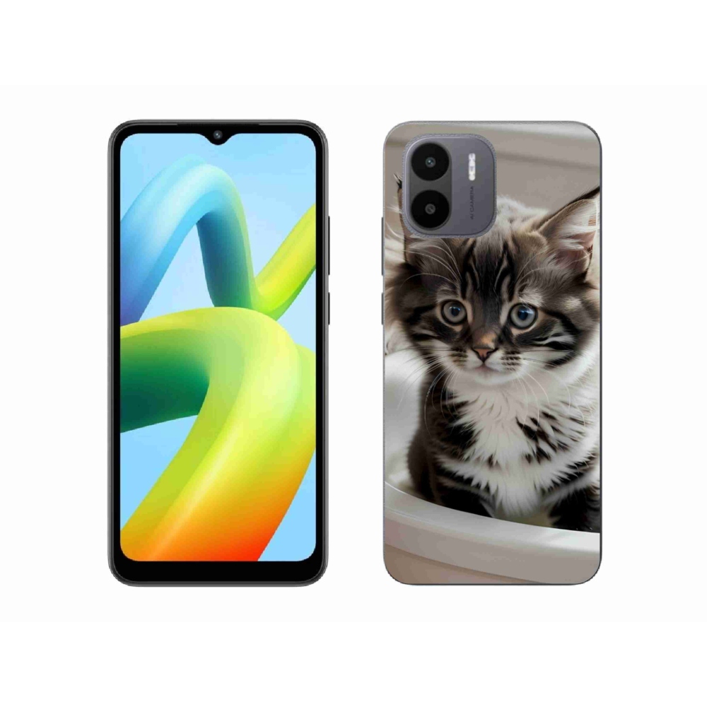 Gélový kryt mmCase na Xiaomi Redmi A1 4G - zvedavé mačiatko