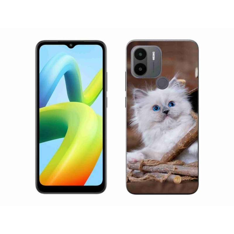 Gélový kryt mmCase na Xiaomi Redmi A1+/A2+ - biele mačiatko