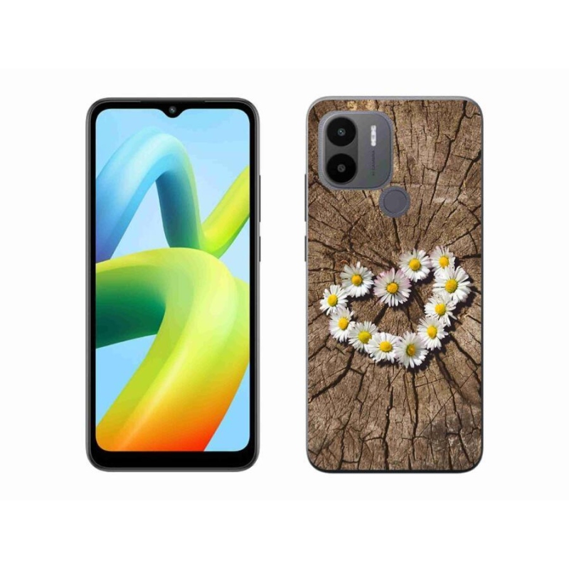 Gélový kryt mmCase na Xiaomi Redmi A1+/A2+ - srdce z margaréty