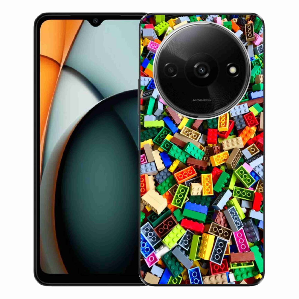 Gélový kryt mmCase na Xiaomi Redmi A3 - farebné stavebné kocky