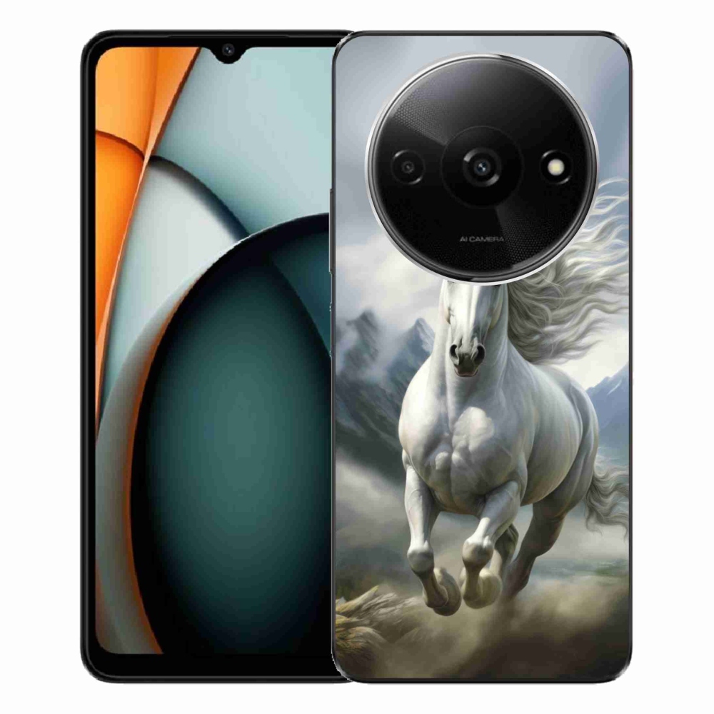 Gélový kryt mmCase na Xiaomi Redmi A3 - bežiaci biely kôň 3