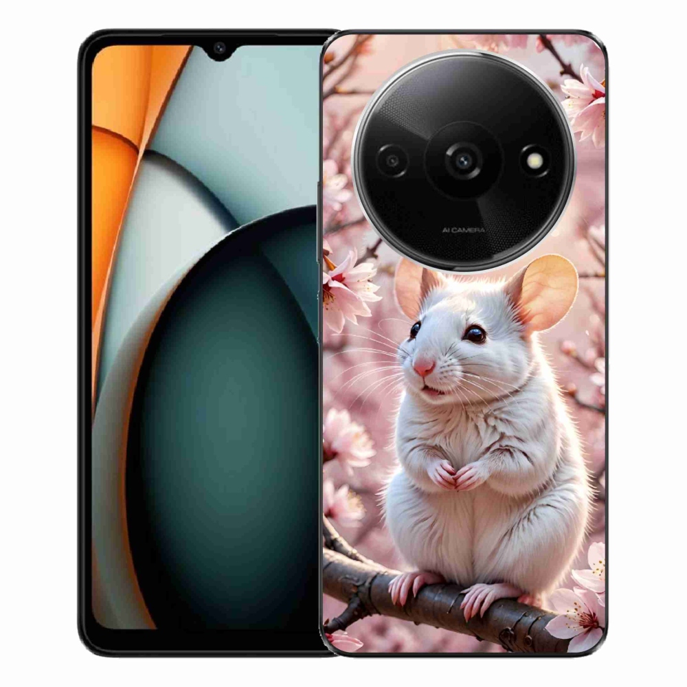 Gélový kryt mmCase na Xiaomi Redmi A3 - biela myš na vetve