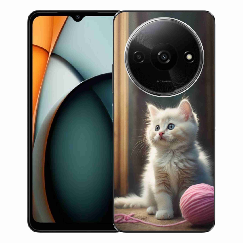 Gélový kryt mmCase na Xiaomi Redmi A3 - biele mačiatko 2