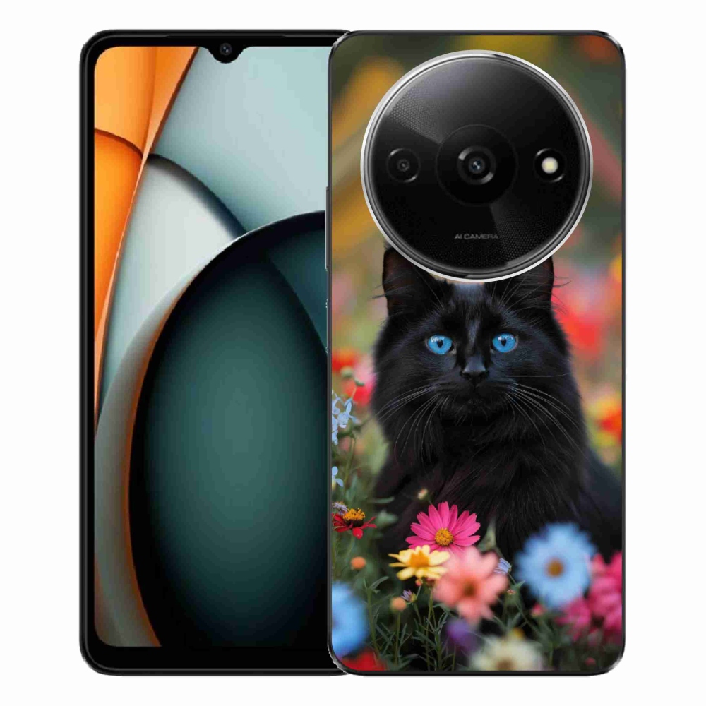 Gélový kryt mmCase na Xiaomi Redmi A3 - čierne mačiatko 4