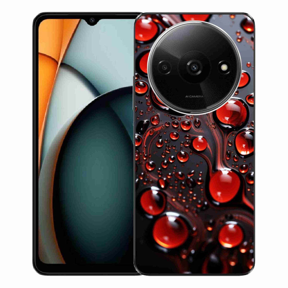 Gélový kryt mmCase na Xiaomi Redmi A3 - červené kvapky 2