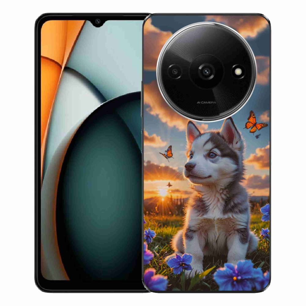 Gélový kryt mmCase na Xiaomi Redmi A3 - husky pri západe slnka