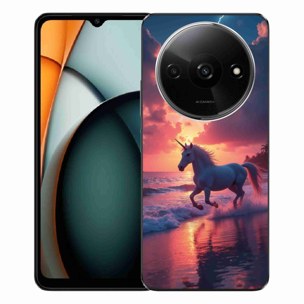 Gélový kryt mmCase na Xiaomi Redmi A3 - jednorožec na pláži