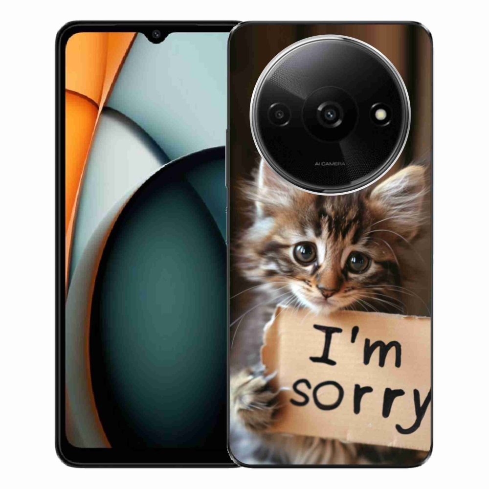 Gélový kryt mmCase na Xiaomi Redmi A3 - mačacie ospravedlnenie