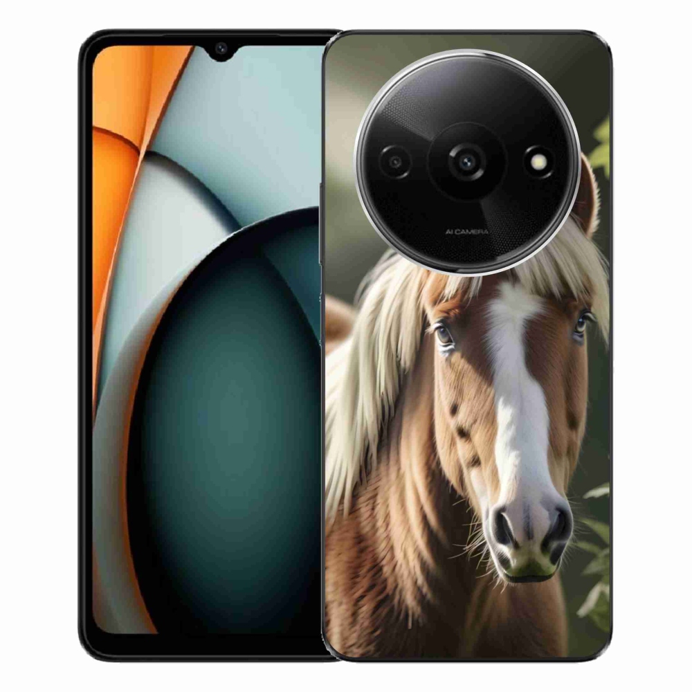 Gélový kryt mmCase na Xiaomi Redmi A3 - kôň so svetlou hrivou