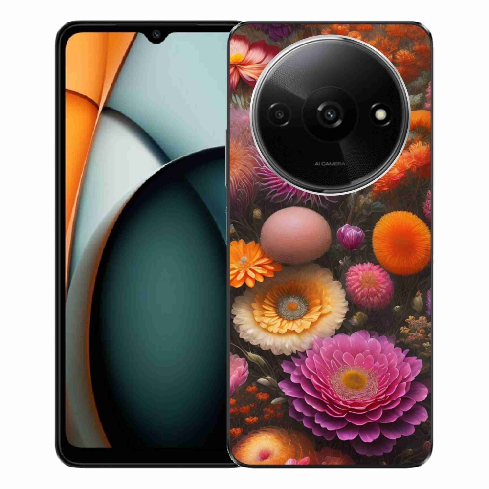 Gélový kryt mmCase na Xiaomi Redmi A3 - kvetinová kompozícia