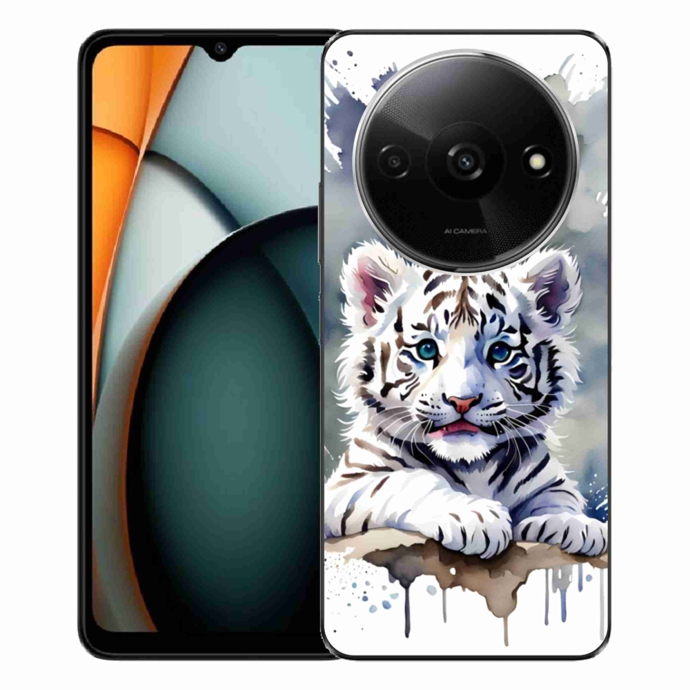 Gélový kryt mmCase na Xiaomi Redmi A3 - mláďa bieleho tigra