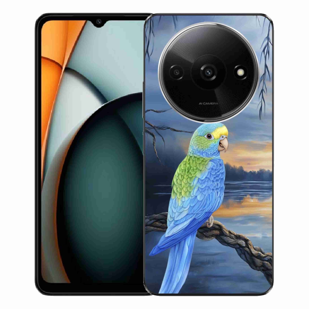 Gélový kryt mmCase na Xiaomi Redmi A3 - modrý papagáj