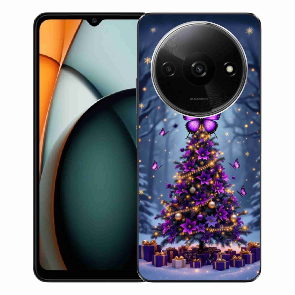 Gélový kryt mmCase na Xiaomi Redmi A3 - motýlí vianočný stromček