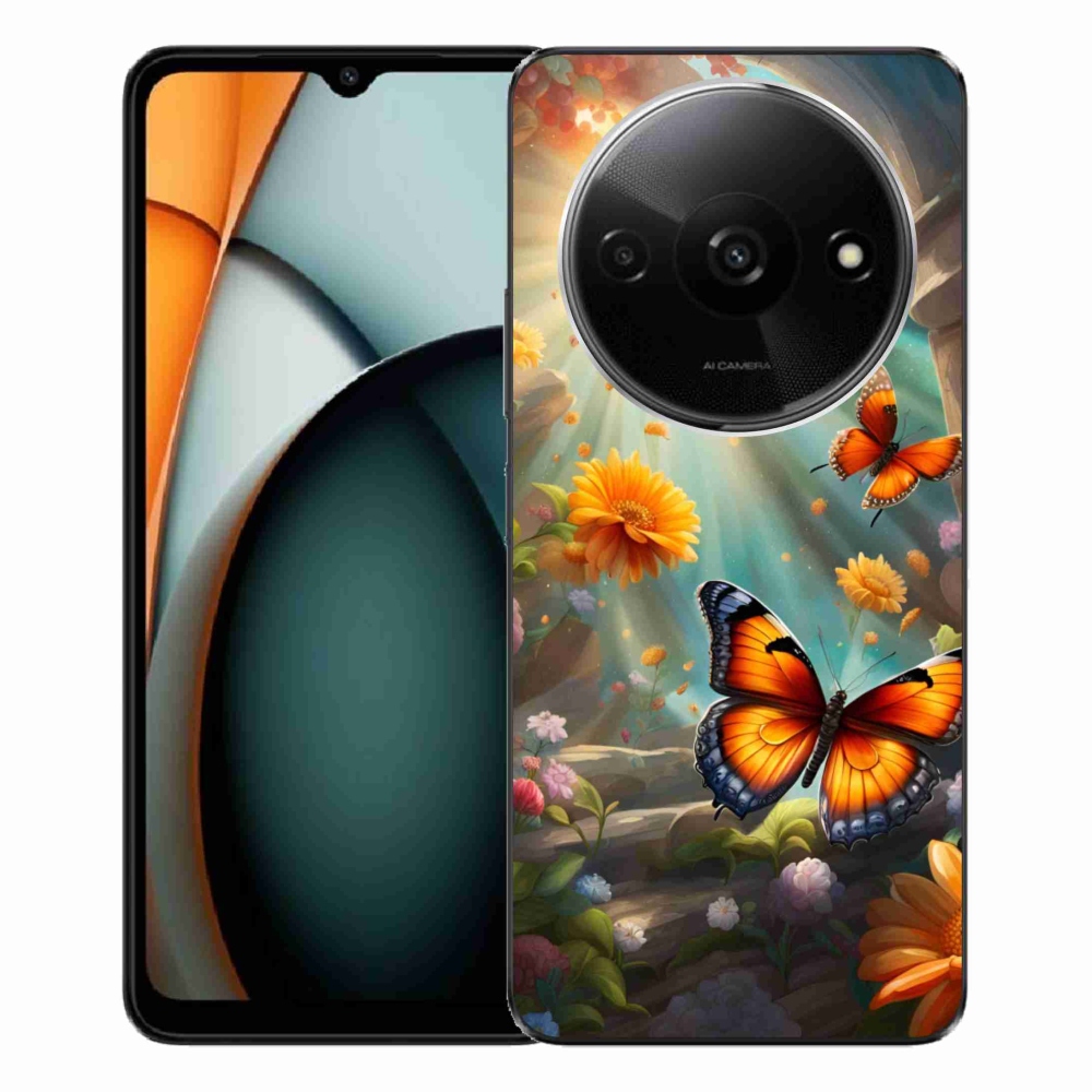Gélový kryt mmCase na Xiaomi Redmi A3 - motýlia záhrada 2