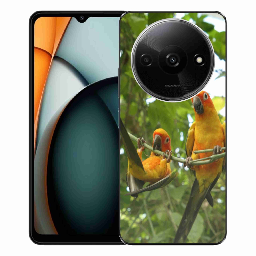 Gélový kryt mmCase na Xiaomi Redmi A3 - papagáje aratingy