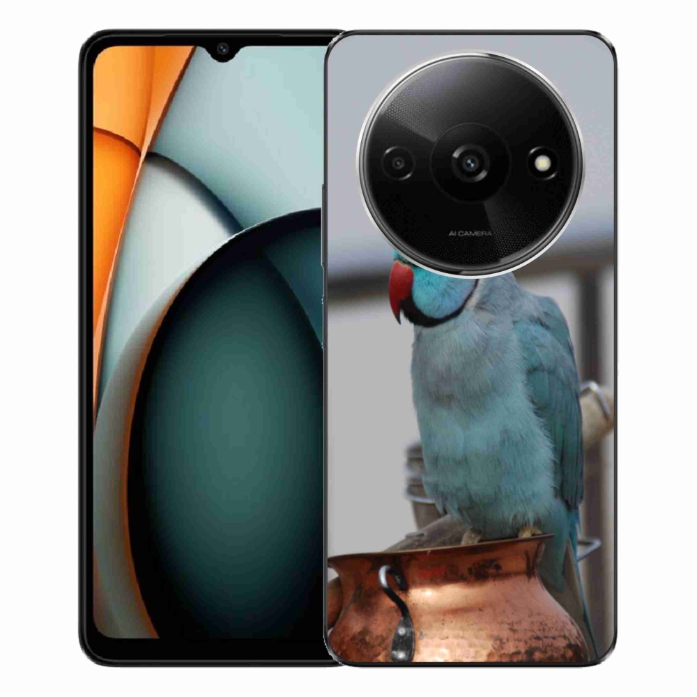 Gélový kryt mmCase na Xiaomi Redmi A3 - papagáj Alexandr modrý