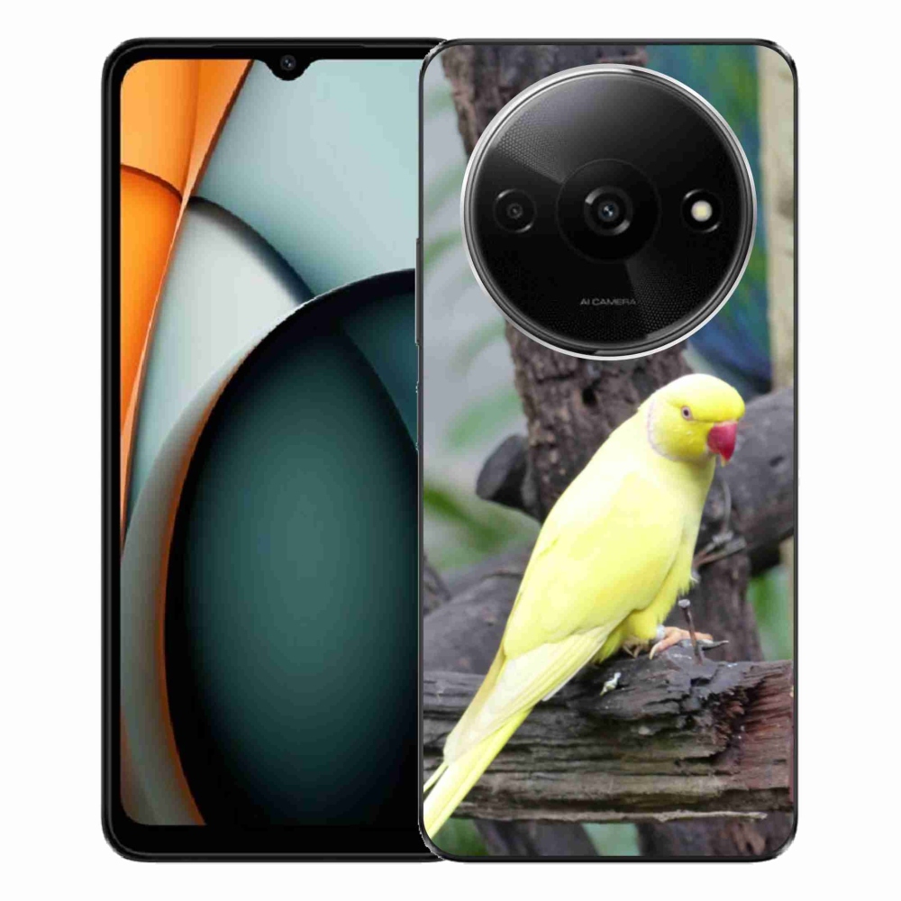 Gélový kryt mmCase na Xiaomi Redmi A3 - papagáj alexander žltý
