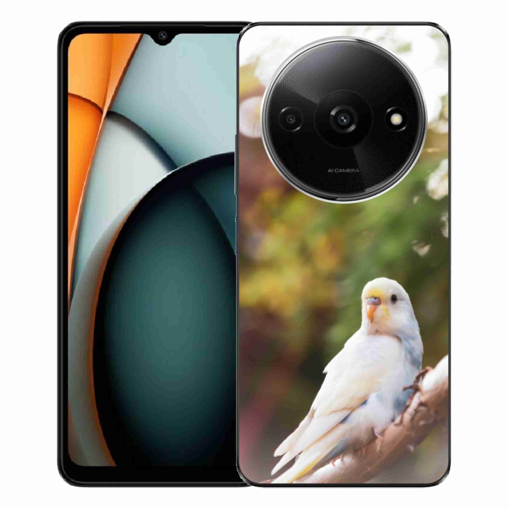 Gélový kryt mmCase na Xiaomi Redmi A3 - papagáj andulka biela