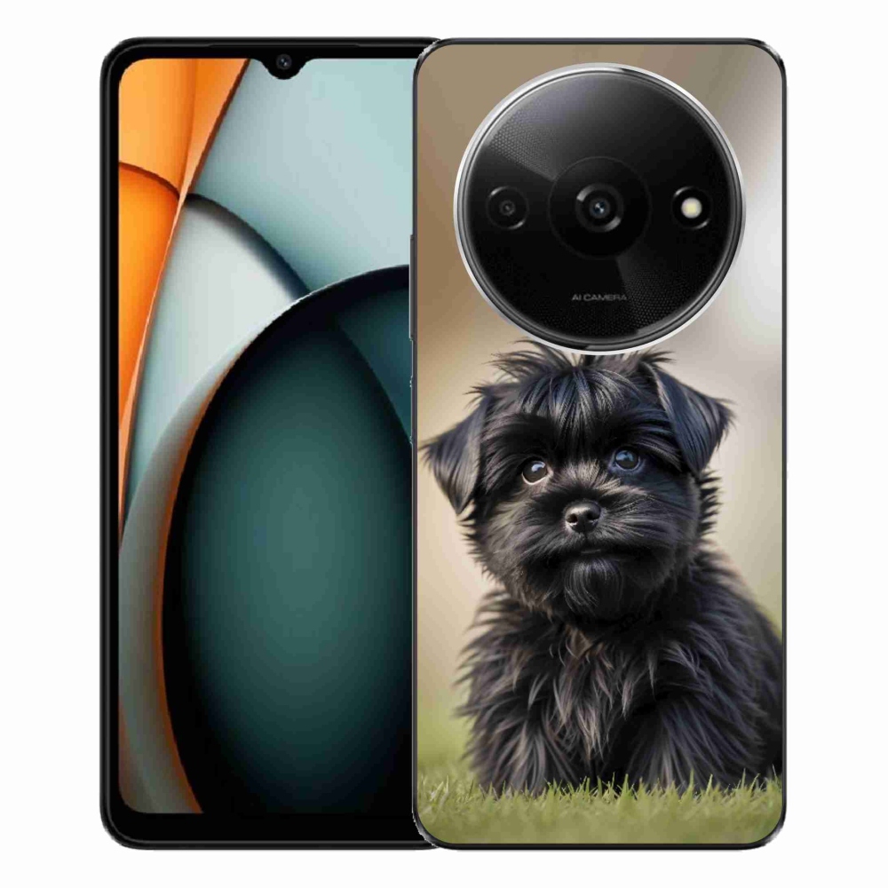Gélový kryt mmCase na Xiaomi Redmi A3 - roztomilý čierny psík