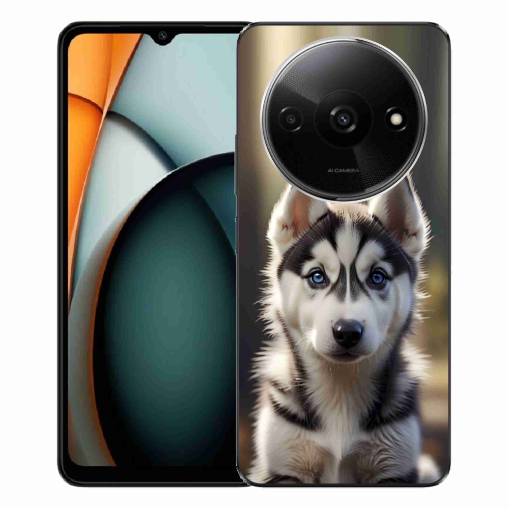 Gélový kryt mmCase na Xiaomi Redmi A3 - roztomilý sibírsky husky