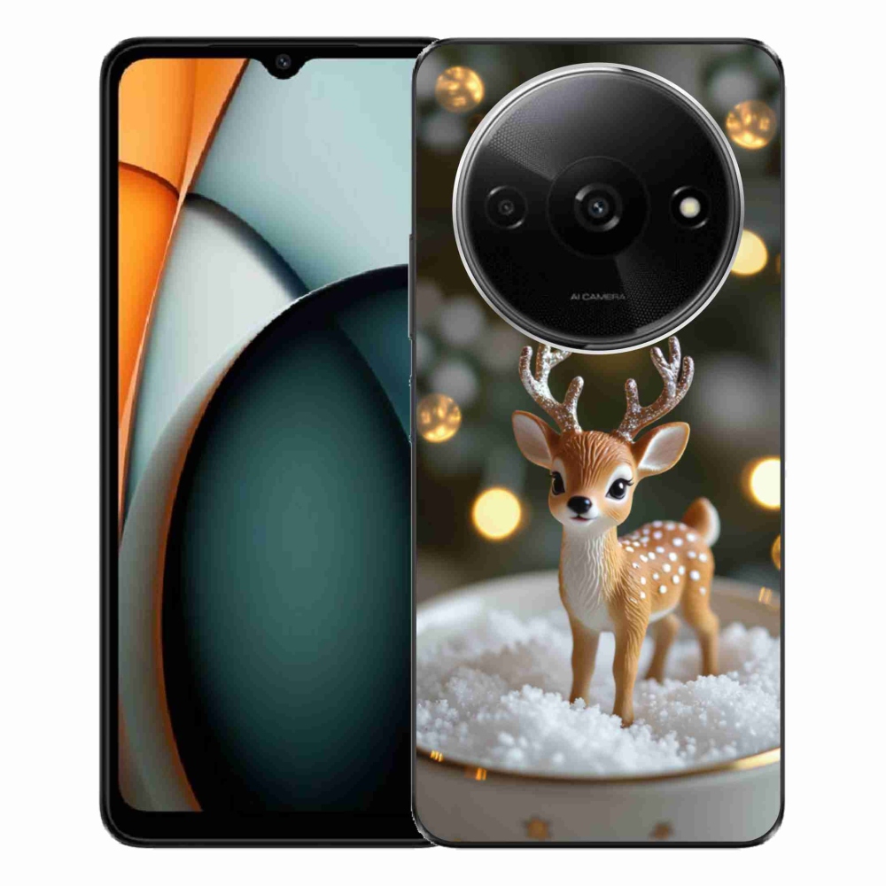 Gélový kryt mmCase na Xiaomi Redmi A3 - roztomilý vianočný jeleň