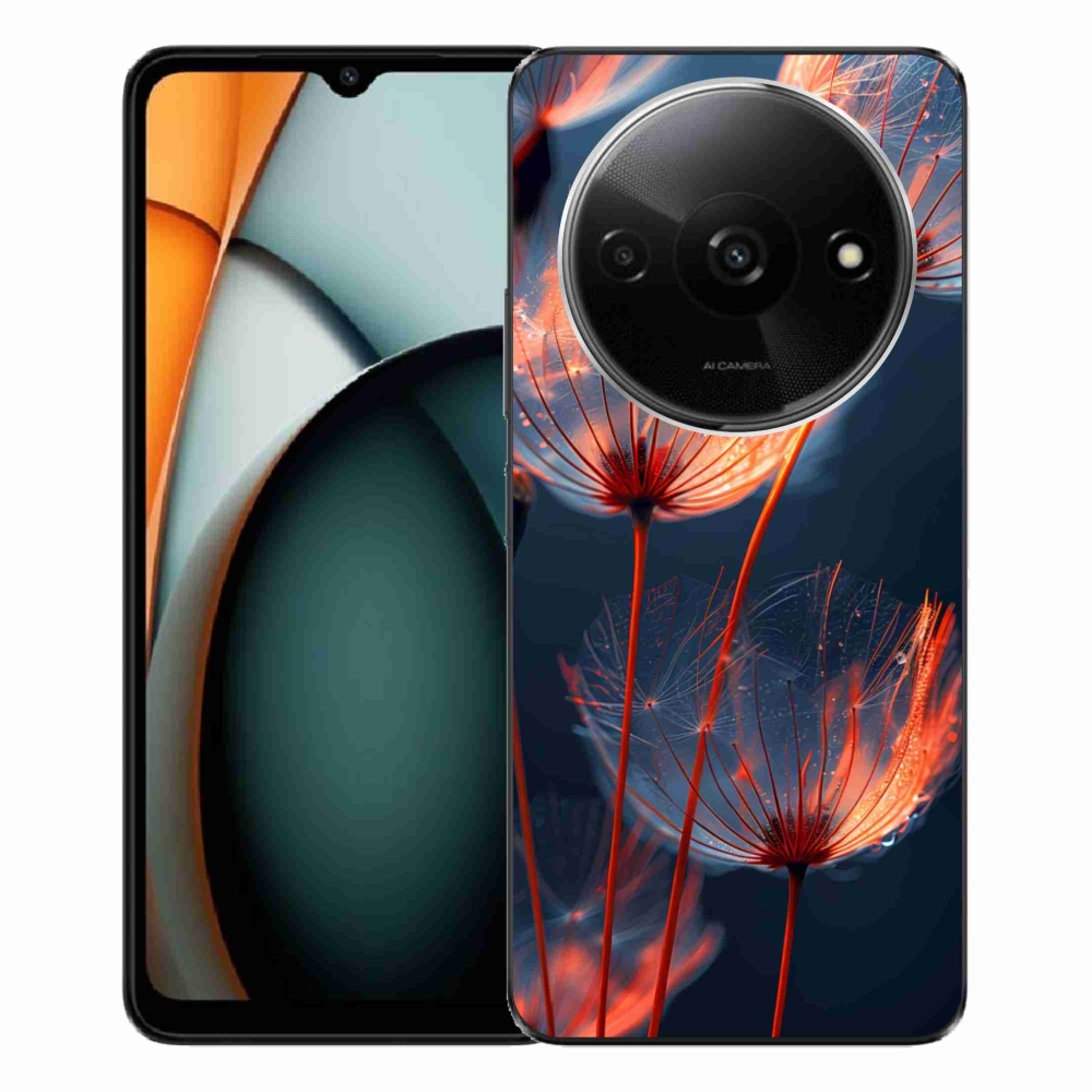 Gélový kryt mmCase na Xiaomi Redmi A3 - svetielkujúce páperie